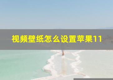 视频壁纸怎么设置苹果11