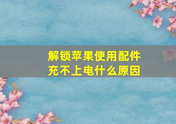 解锁苹果使用配件充不上电什么原因