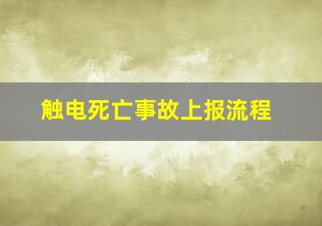 触电死亡事故上报流程