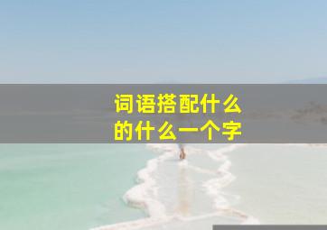 词语搭配什么的什么一个字