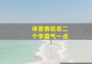 诗意情侣名二个字霸气一点