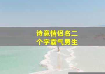 诗意情侣名二个字霸气男生