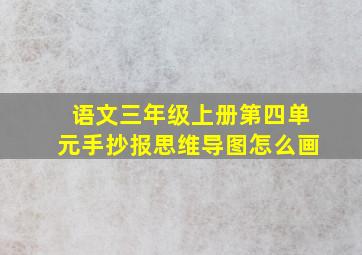 语文三年级上册第四单元手抄报思维导图怎么画