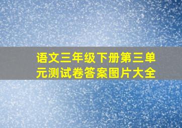 语文三年级下册第三单元测试卷答案图片大全