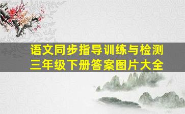 语文同步指导训练与检测三年级下册答案图片大全