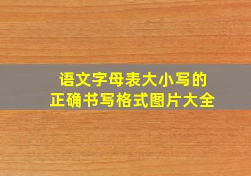 语文字母表大小写的正确书写格式图片大全