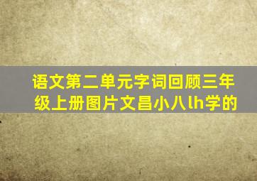 语文第二单元字词回顾三年级上册图片文昌小八lh学的