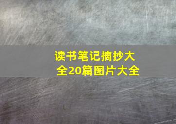 读书笔记摘抄大全20篇图片大全