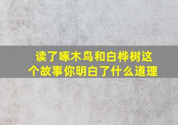 读了啄木鸟和白桦树这个故事你明白了什么道理