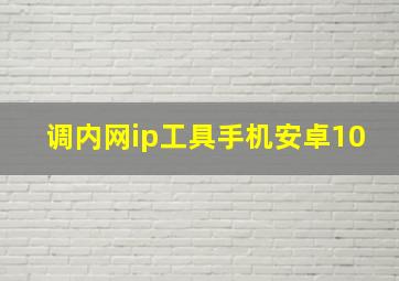 调内网ip工具手机安卓10