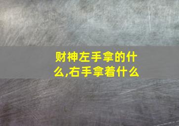 财神左手拿的什么,右手拿着什么