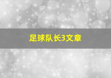 足球队长3文章