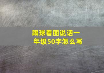 踢球看图说话一年级50字怎么写