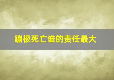 蹦极死亡谁的责任最大