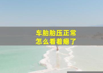 车胎胎压正常怎么看着瘪了