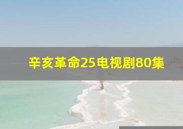 辛亥革命25电视剧80集