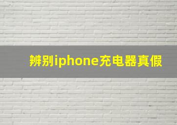 辨别iphone充电器真假