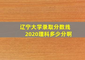 辽宁大学录取分数线2020理科多少分啊