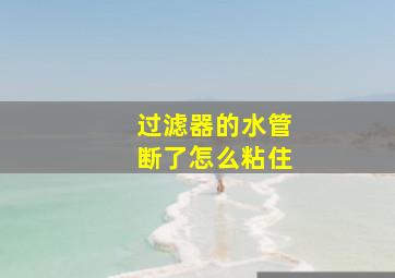 过滤器的水管断了怎么粘住