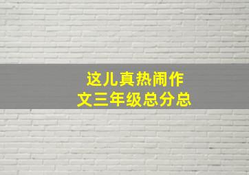 这儿真热闹作文三年级总分总