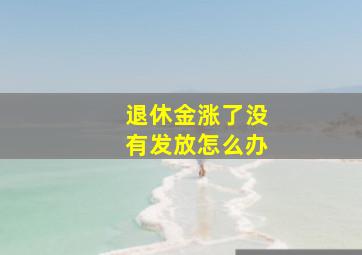 退休金涨了没有发放怎么办