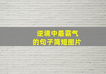 逆境中最霸气的句子简短图片