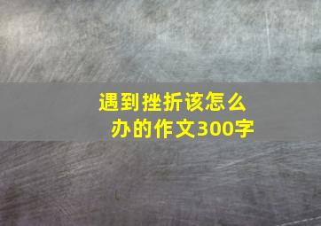 遇到挫折该怎么办的作文300字