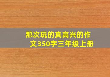 那次玩的真高兴的作文350字三年级上册