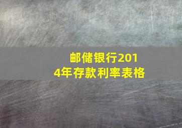 邮储银行2014年存款利率表格