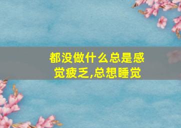 都没做什么总是感觉疲乏,总想睡觉