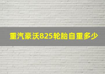 重汽豪沃825轮胎自重多少