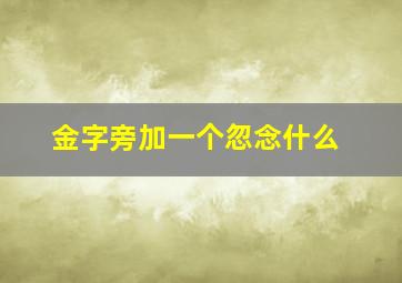 金字旁加一个忽念什么