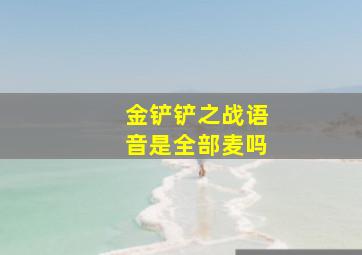 金铲铲之战语音是全部麦吗