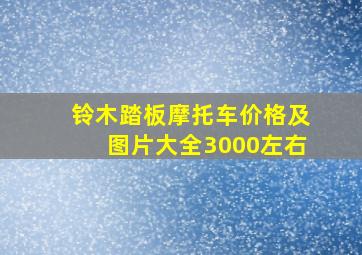 铃木踏板摩托车价格及图片大全3000左右