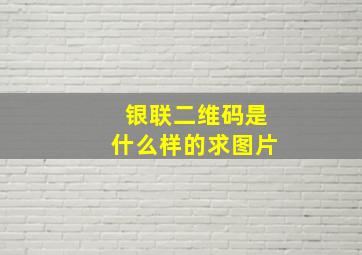 银联二维码是什么样的求图片