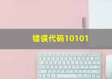 错误代码10101