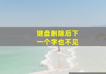 键盘删除后下一个字也不见