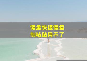 键盘快捷键复制粘贴用不了