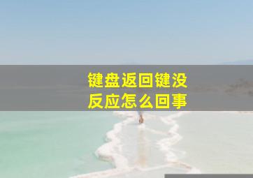 键盘返回键没反应怎么回事