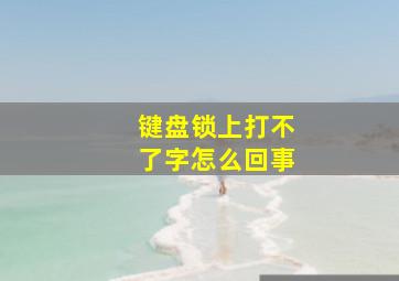 键盘锁上打不了字怎么回事