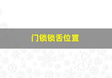 门锁锁舌位置