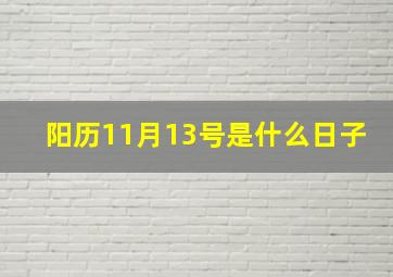 阳历11月13号是什么日子