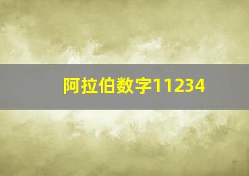 阿拉伯数字11234