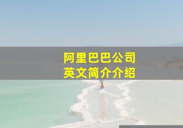 阿里巴巴公司英文简介介绍