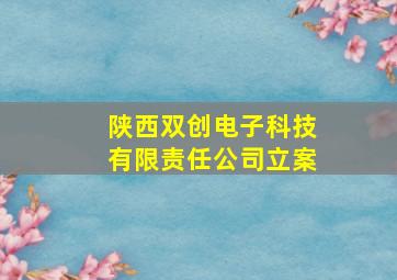 陕西双创电子科技有限责任公司立案