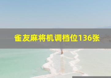 雀友麻将机调档位136张