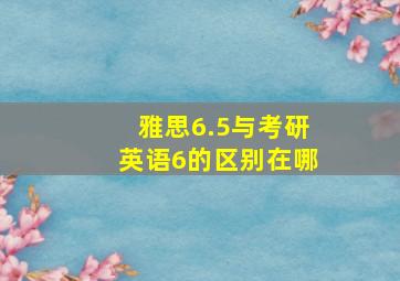 雅思6.5与考研英语6的区别在哪