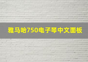 雅马哈750电子琴中文面板