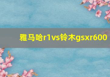 雅马哈r1vs铃木gsxr600