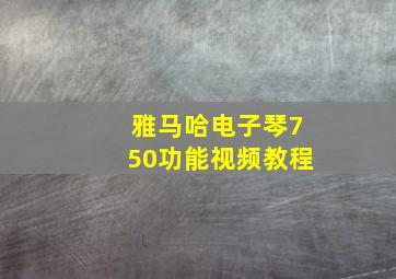 雅马哈电子琴750功能视频教程